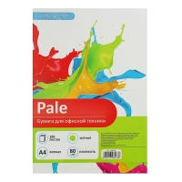 Бумага цветная А4, 100 листов Calligrata Пастель, зелёная, 80 г/м&sup2;