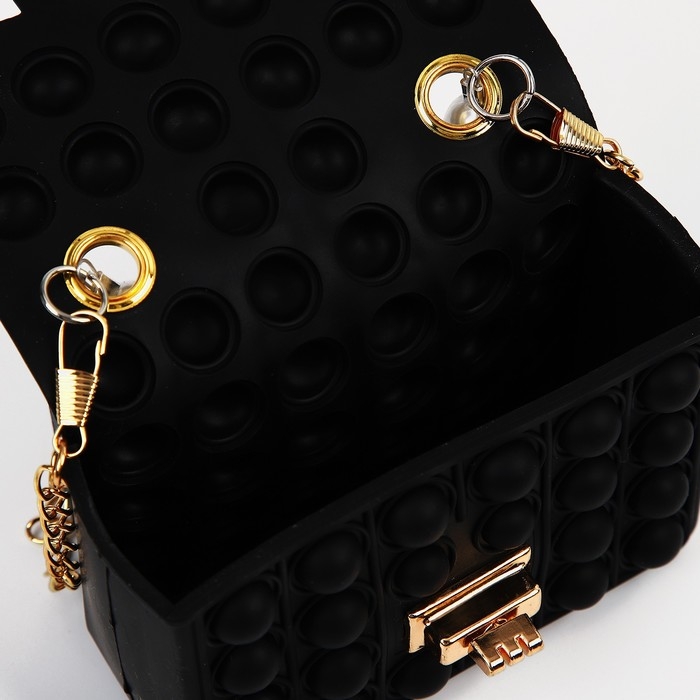 Сумка-мессенджер детская для девочки, pop it, цвет чёрный Сумка-мессенджер детская для девочки, pop it, цвет чёрный