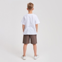 Футболка детская MINAKU Colors, цвет белый/фиолетовый, рост 104