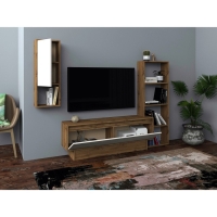 Гостиная "Сенатор-1", 1750 х 300 х 1410, дуб вотан / белый