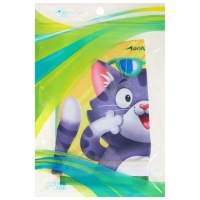 Шапочка для плавания детская ONLYTOP Swim &laquo;Кот и крокодил&raquo;, тканевая, обхват 46-52 см