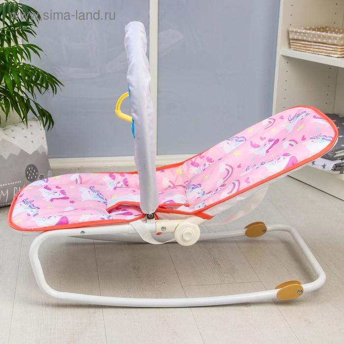 Шезлонг - качалка для новорождённых &laquo;Волшебная пони&raquo;, игровая дуга, игрушки МИКС