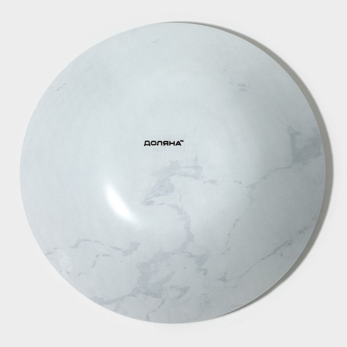 Салатник стеклянный Доляна &laquo;Марбл белый&raquo;, 740 мл, 18,5&times;5 см, цвет белый