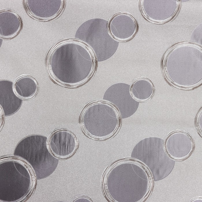 Клеёнка на стол на тканевой основе &laquo;Пузыри&raquo;, рулон 20 метров, ширина 137 см, толщина 0,22 мм, цвет серебряный
