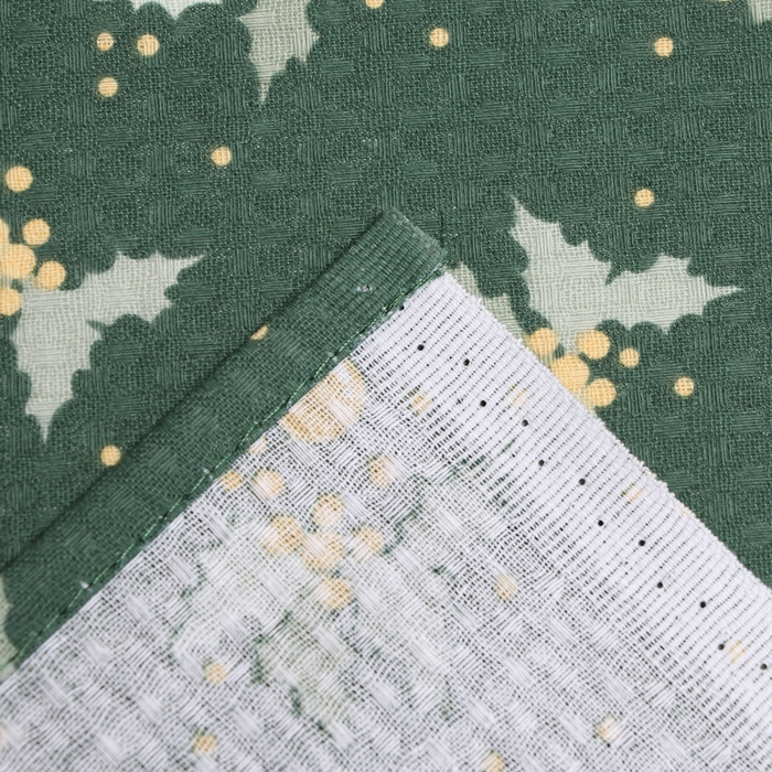 Полотенце Полотенце "Новогодние шары" 80х150 см, 100% хлопок, ваф.полотно, 160 г/м2