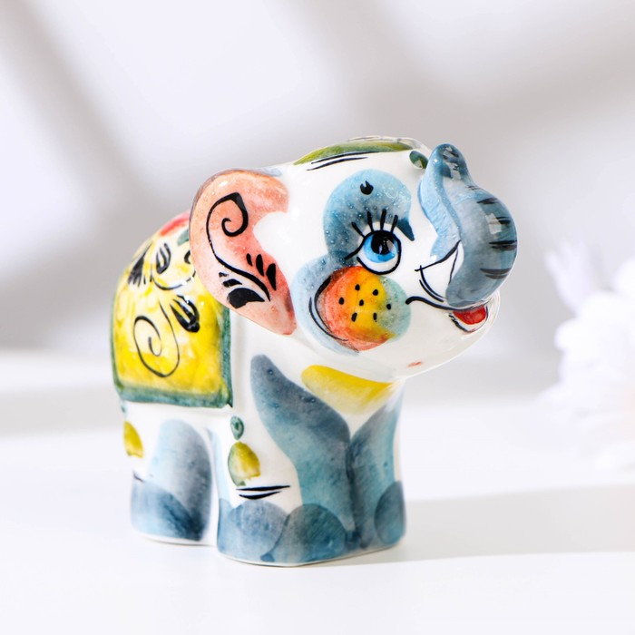 Сувенир &laquo;Слон Тоша&raquo;, 9х11см, гжель , цвет