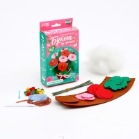 Цветы своими руками в горшочке «Букет розовых цветочков», набор для творчества на 8 марта Цветы своими руками в горшочке «Букет розовых цветочков», набор для творчества на 8 марта