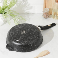 Сковорода &laquo;Гранит Black&raquo; Induction Pro, d=26 см, пластиковая ручка, антипригарное покрытие, цвет чёрный