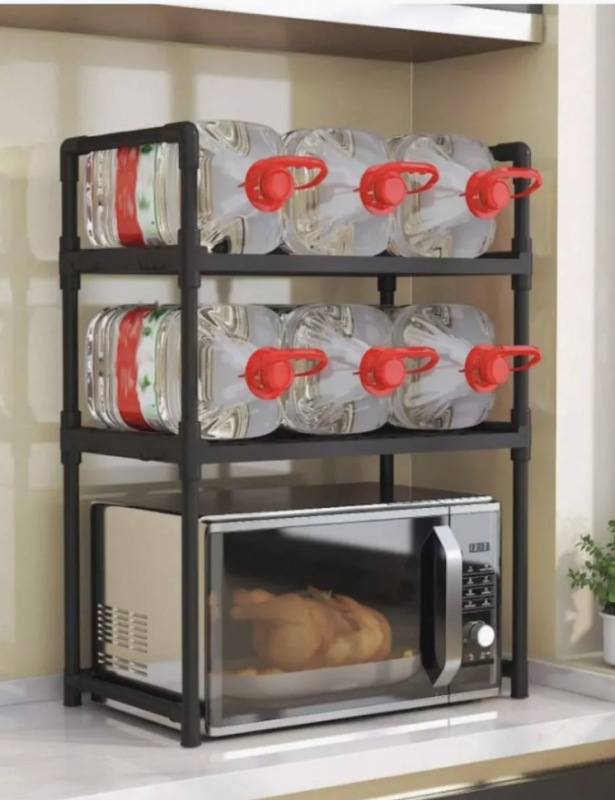 Полка стеллаж черная