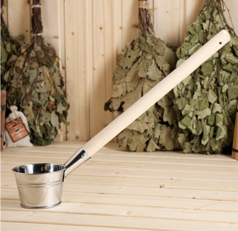 Ковш для бани, Ковш для бани, "парной", 0,5л, нержавеющая сталь