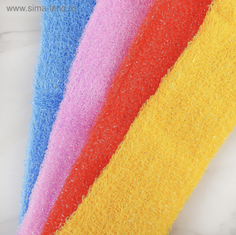 Мочалка для тела Доляна «Банный пояс», 45,5x11 см, цвет МИКС Мочалка для тела Доляна «Банный пояс», 45,5x11 см, цвет МИКС