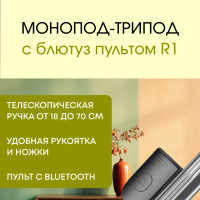 Монопод-трипод с блютуз пультом R1