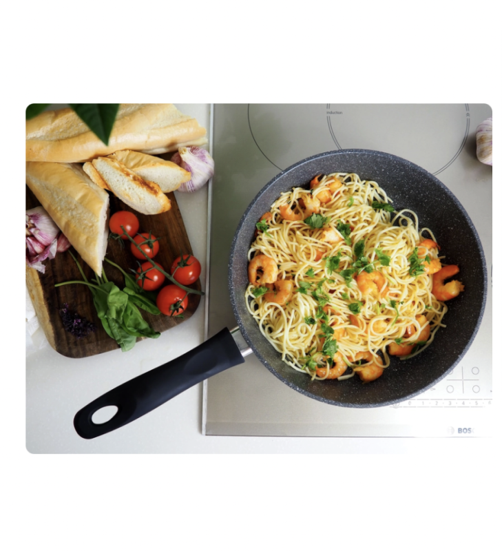 сковорода HOMECLUB Stone 26см, глубокая, литой алюминий