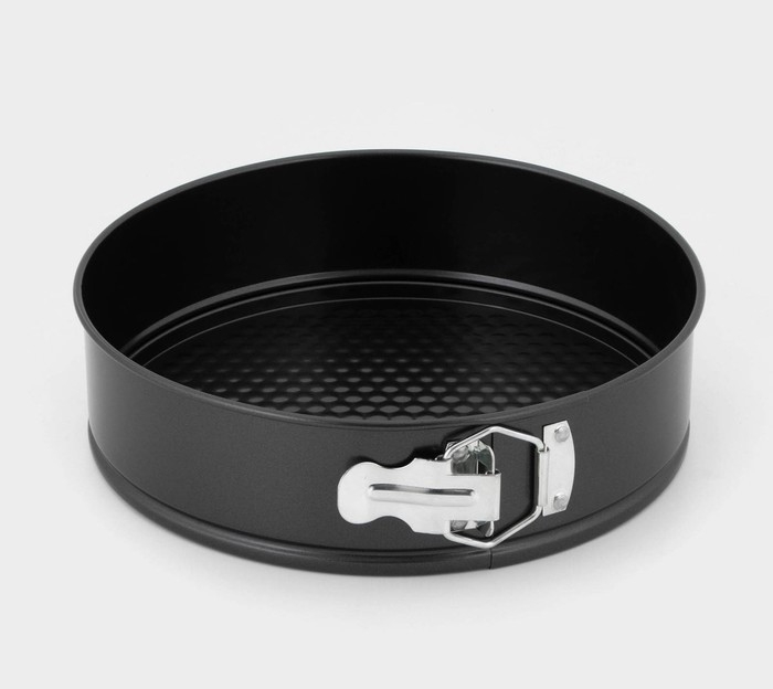 Форма для выпечки Доляна &laquo;Элин. Круг&raquo;, d=24 см, съёмное дно, антипригарное покрытие, цвет чёрный