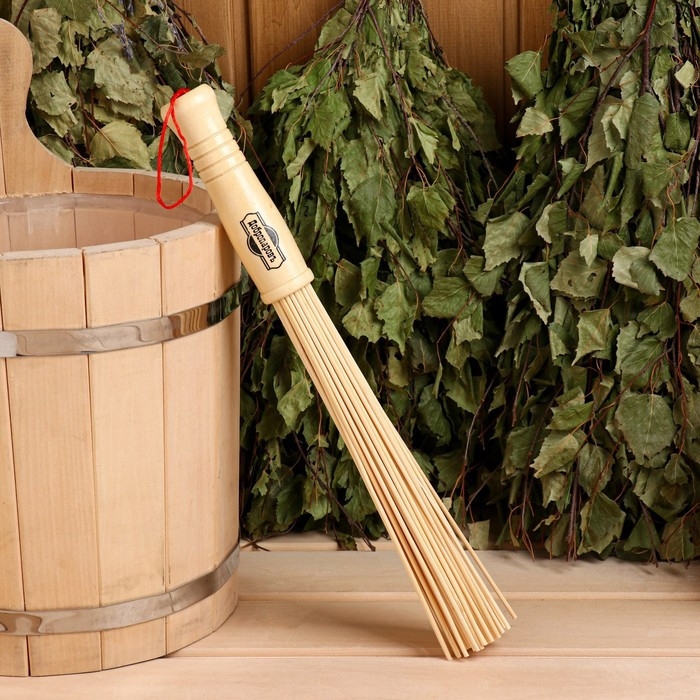 Веник массажный из бамбука для бани, 36 см, 0,2 см прут Веник массажный из бамбука для бани, 36 см, 0,2 см прут