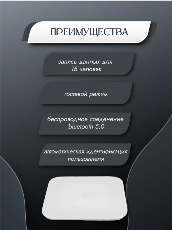 Весы напольные Xiaomi Mi Smart Scale 2