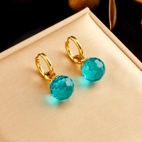 DIEYURO 316L Роскошные синие и зеленые бусины из нержавеющей стали для женщин