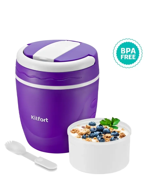 Ланч-бокс с ложкой КТ-1217 - 1 л