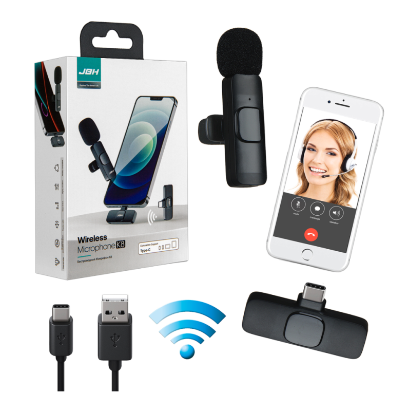 Микрофон беспроводной Type-C K8 JBH