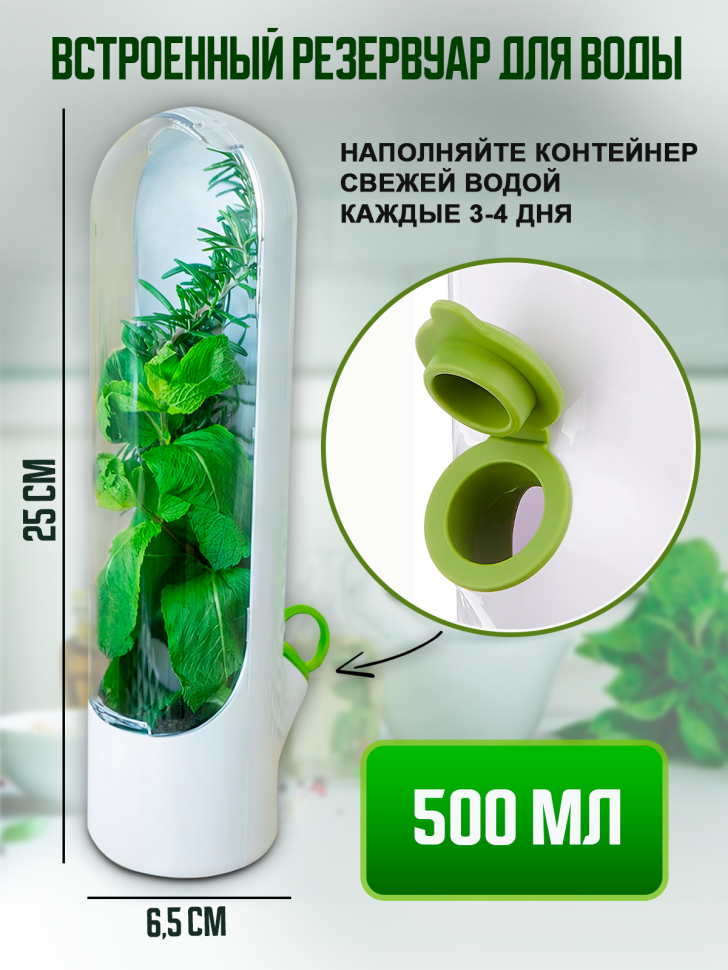 Контейнер для свежей зелени в холодильник с водой
