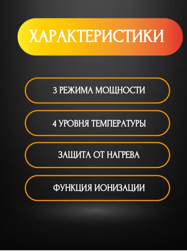 Набор фен SUPER HAIR DRYER Синий с золотом (6 в 1) 3м