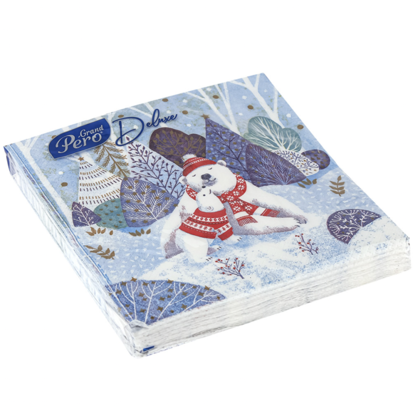 Салфетки бумажные Grand Pero Deluxe "Умка" 20л