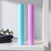 Футляр для зубной щётки и пасты Доляна, 20 см, цвет МИКС