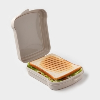 Бутербродница RICCO, 17x13x4.2 см, с декором Чемита