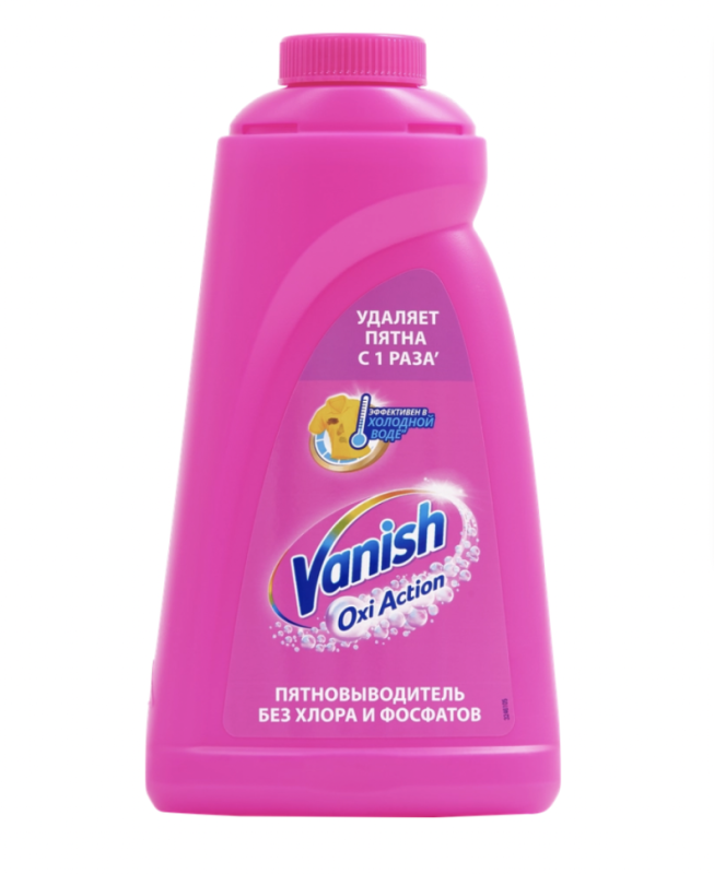Пятновыводитель жидкий для тканей VANISH Oxi Action, 1л