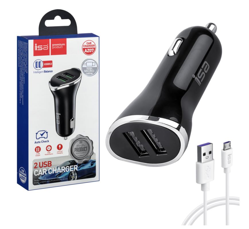 АЗУ Micro USB на 2 USB 2A