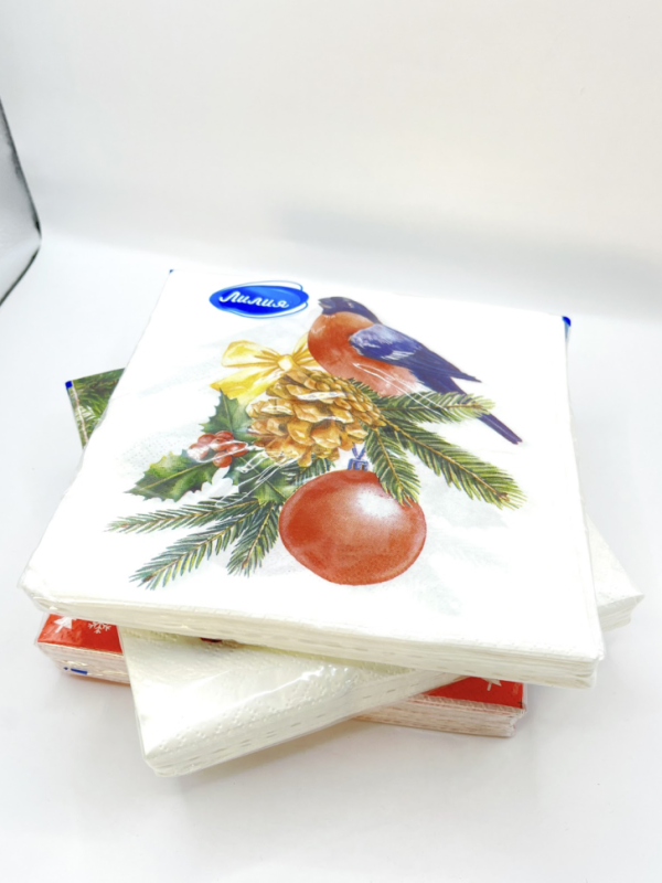 Салфетки бумажные Лилия "Снегирь" 20л