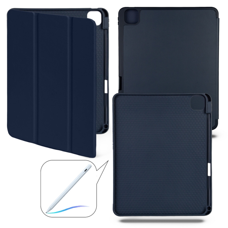 Чехол-книжка iPd Pro 11 (2024) Smart case (Pencil) Dark Blue №12