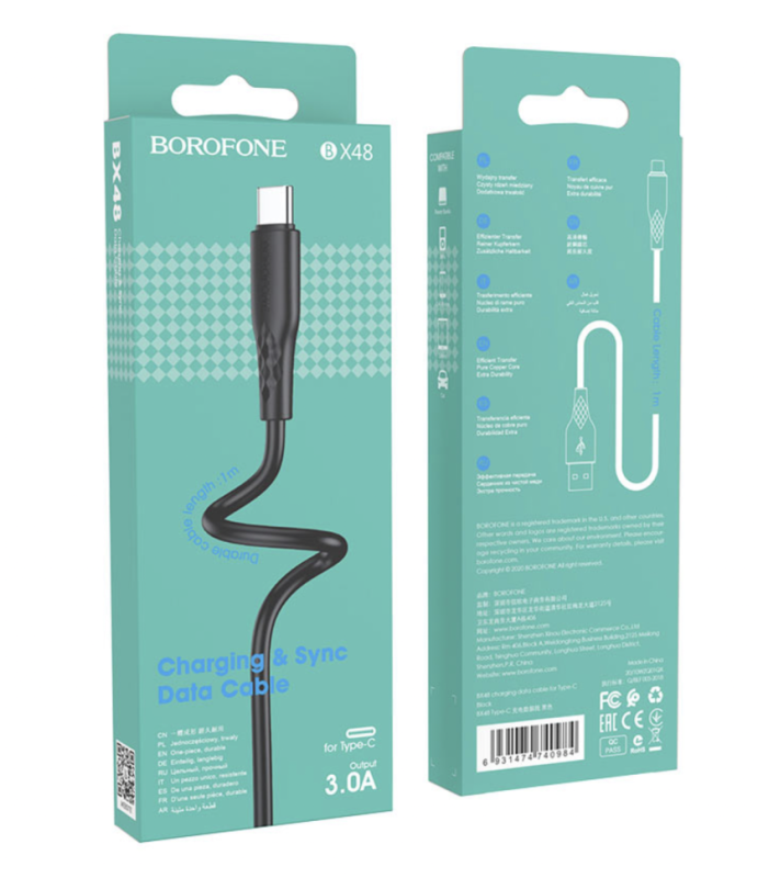 Кабель BX48 USB Type-C 1M