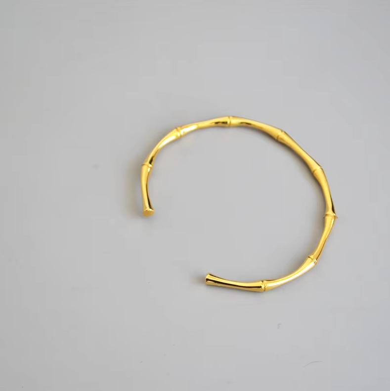 DIEYURO 316L нержавеющая сталь темпераментная бамбуковая открытая тонкая манжета