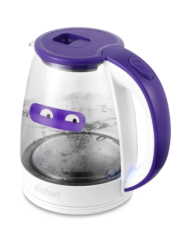 Чайник электрический стеклянный с подсветкой КТ-6167