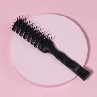 Расчёска массажная, вентилируемая, 3 x 19 см, цвет чёрный