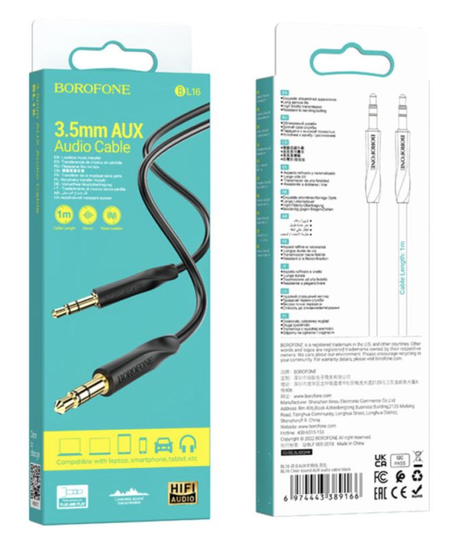 Кабель AUX BL16 1M