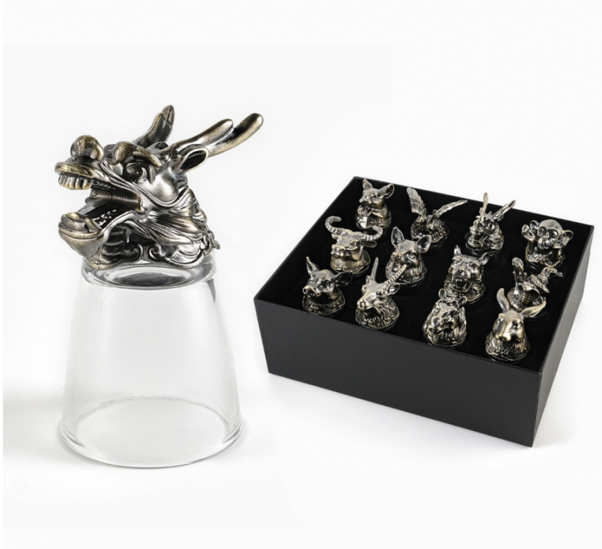 Подарочный набор рюмок-перевёртышей Подарочный набор рюмок-перевёртышей "Лучшему мужчине" на 12 персон, рюмка 30 мл