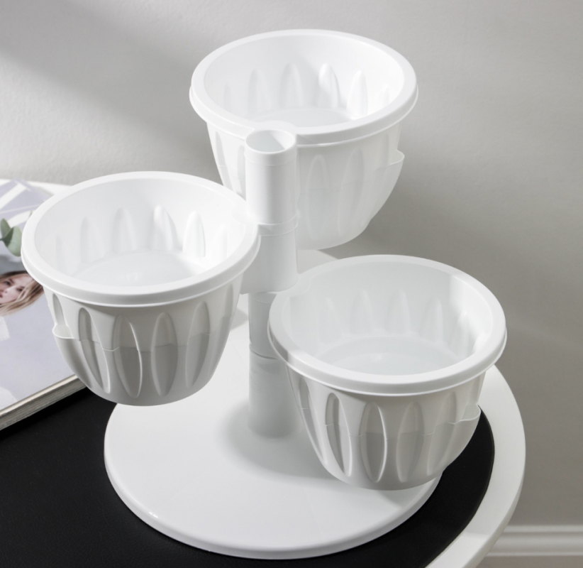 Кашпо многоярусное &laquo;Каскад&raquo;, 3 шт, 700 мл, цвет белый