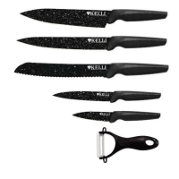 Набор ножей 5 ножей + подарок овощечистка