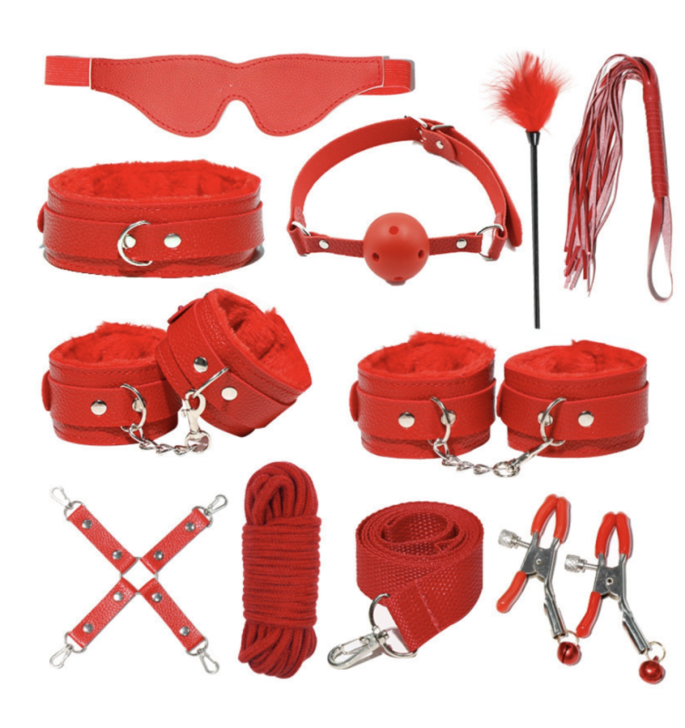 Эротический БДСМ набор Оки-Чпоки, красный, 11 предметов Эротический БДСМ набор Оки-Чпоки, красный, 11 предметов