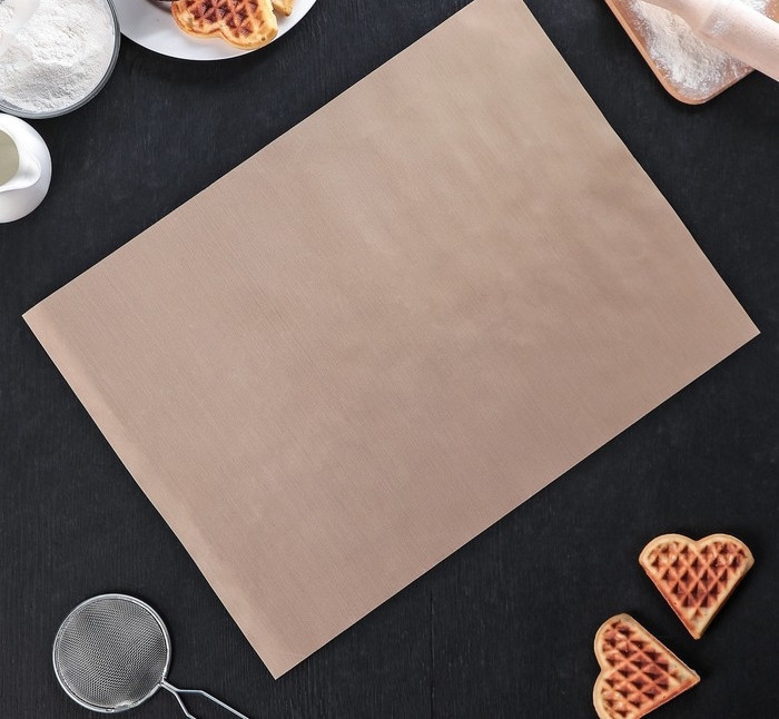 Коврик для выпечки антипригарный Доляна, 33x45 см, цвет коричневый