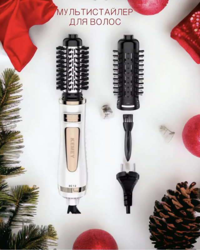 Мультистайлер с вращающимися насадками Kemei KM-8024