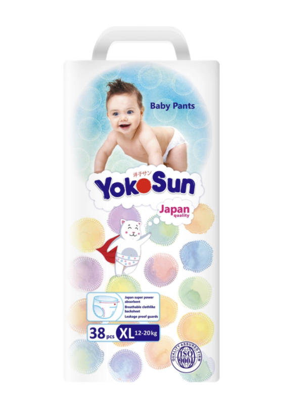 Подгузники-трусики детские YOKOSUN Comfort XL 11+кг, 38шт