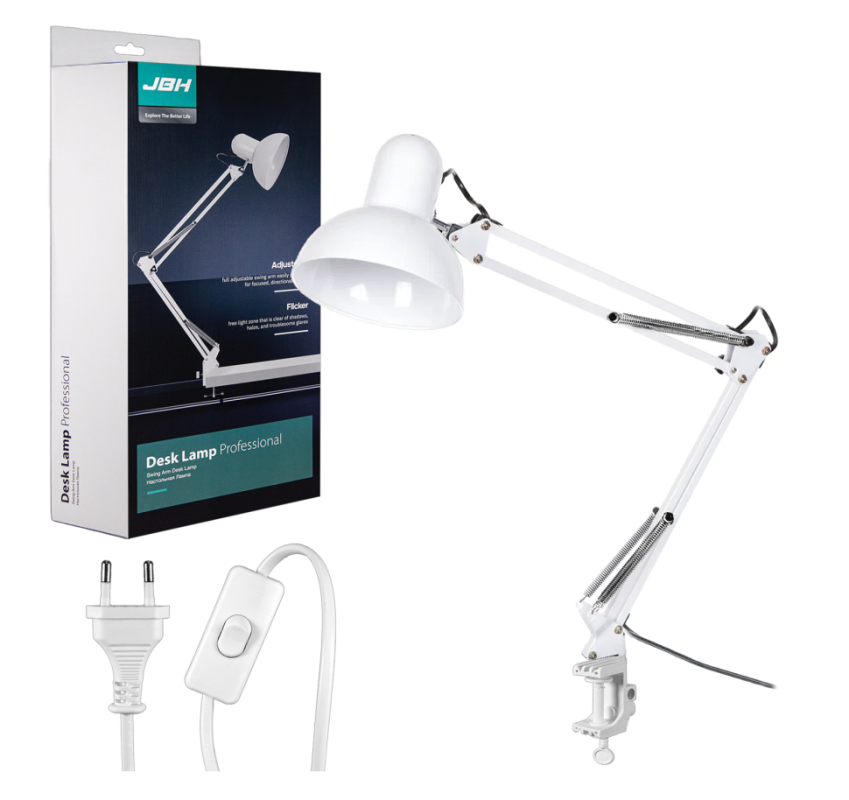 Настольная лампа белая