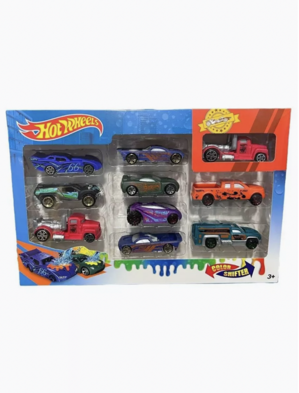 Набор для детей машинки Хот Вилс меняют цвет при контакте с водой