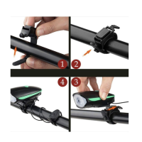 Фонарь велосипедный передний аккумуляторный "Мастер К", водонепроницаемый, с сигналом