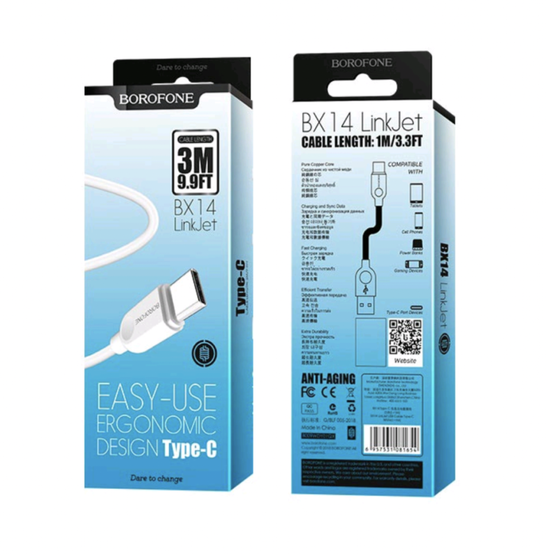 Кабель BX14 USB Type-C 3m