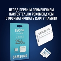 Карта памяти Microsd Class 10 Evo Plus 256 gb