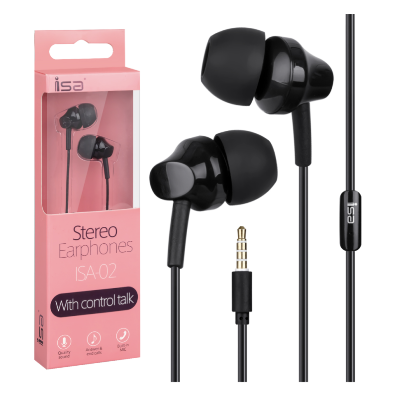 Наушники ISA-02 кнопка ответа и микрофон